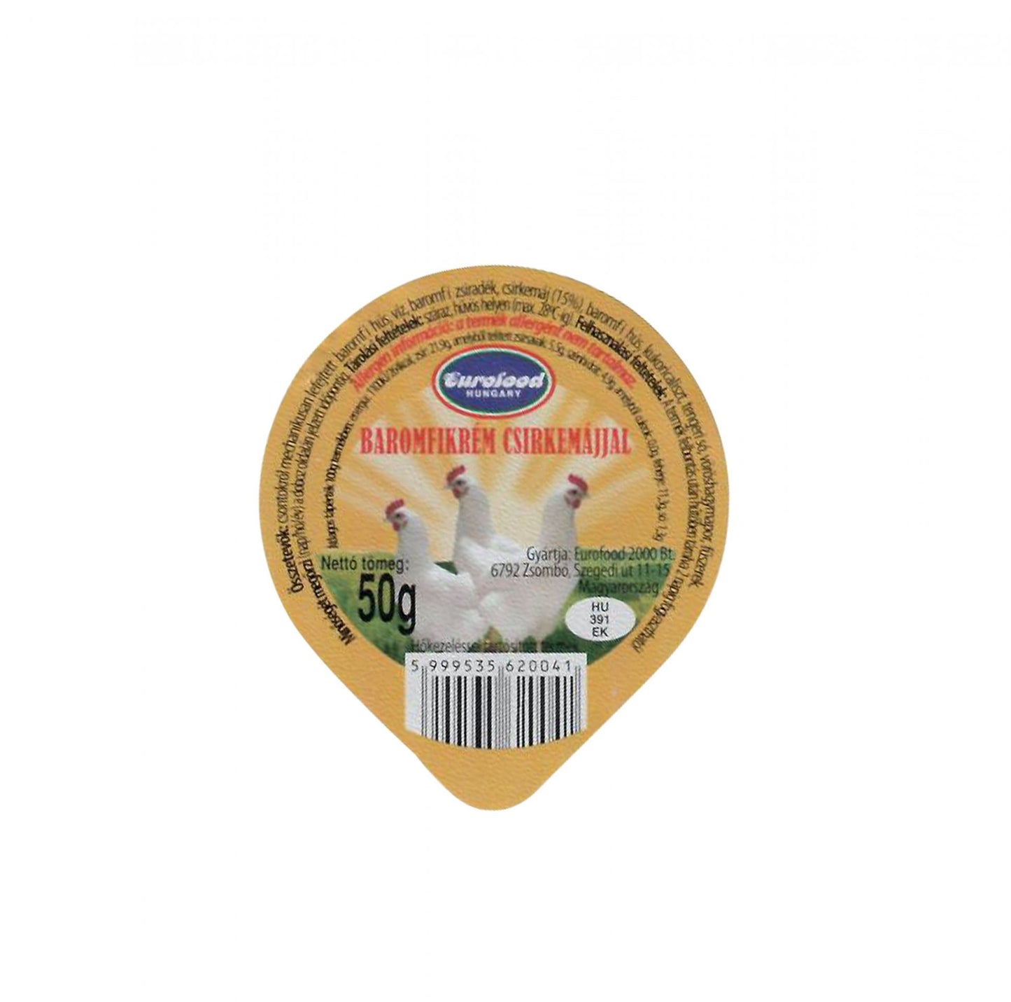 Eurofood csirkemájas baromfikrém 50g
