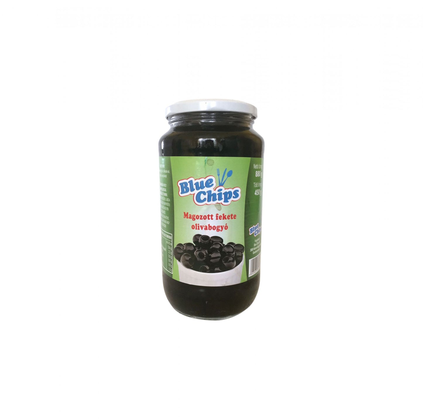 Magozott fekete olivabogyó 935ml/450g