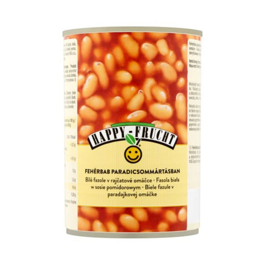 Happy Frucht fehérbab paradicsommártásban 400g